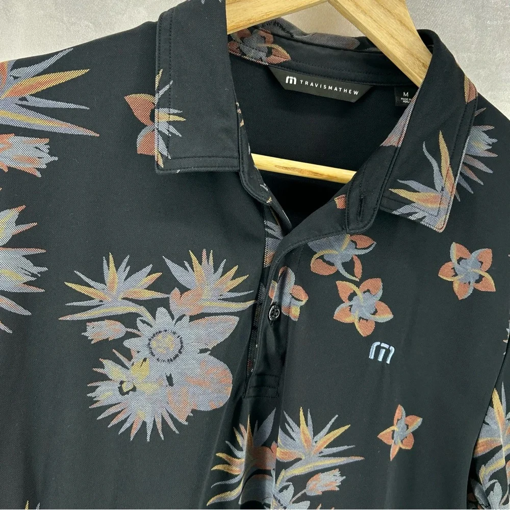 Travis Mathew Navy Marine Hawaii Golf Polo Shirt Size M - Picture 3 of 6